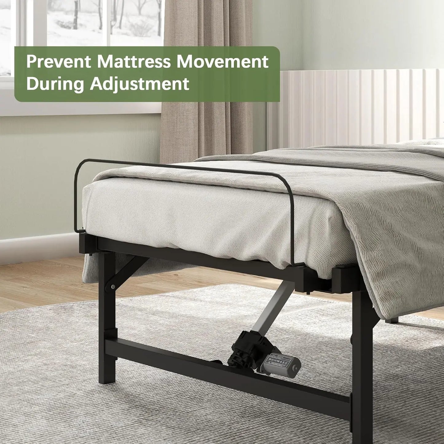 Electric Bed Base with Head and Foot Incline Low-Noise Motor