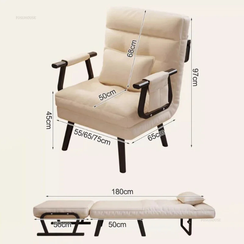Home Bedroom Folding Beds Recliner Office Nap Single Bed