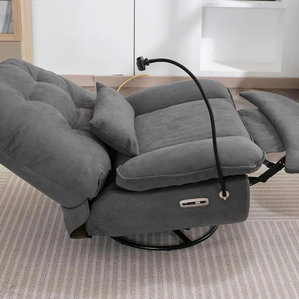 Electric recliner chair with rotating lifting voice wake-up function
