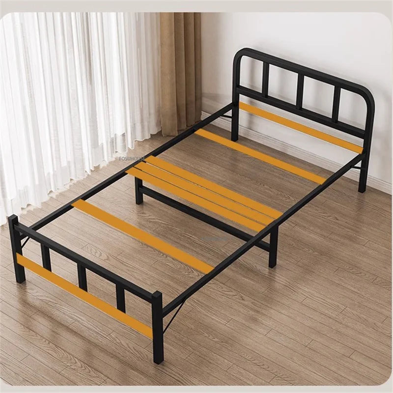 Folding Bed Single Home Simple Lunch Break Bed Iron Office