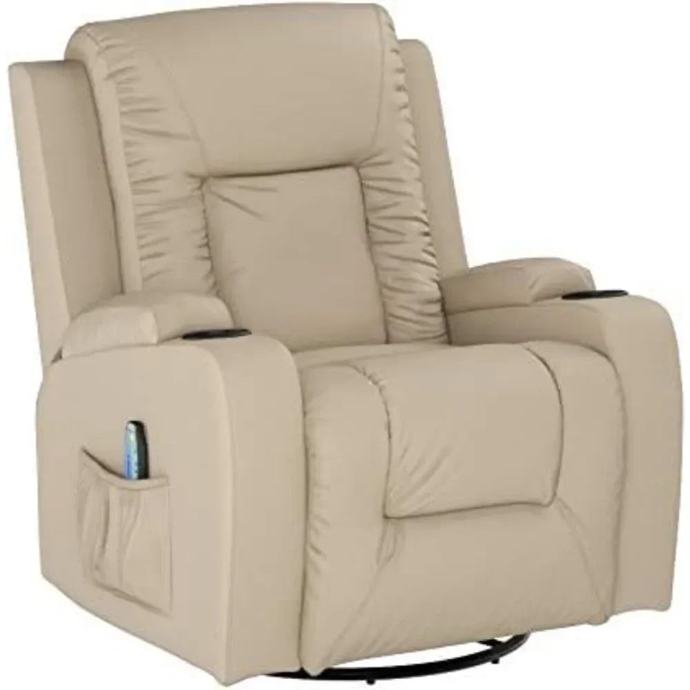Chair Massage Rocker with Heated PU Leather Ergonomic Degree