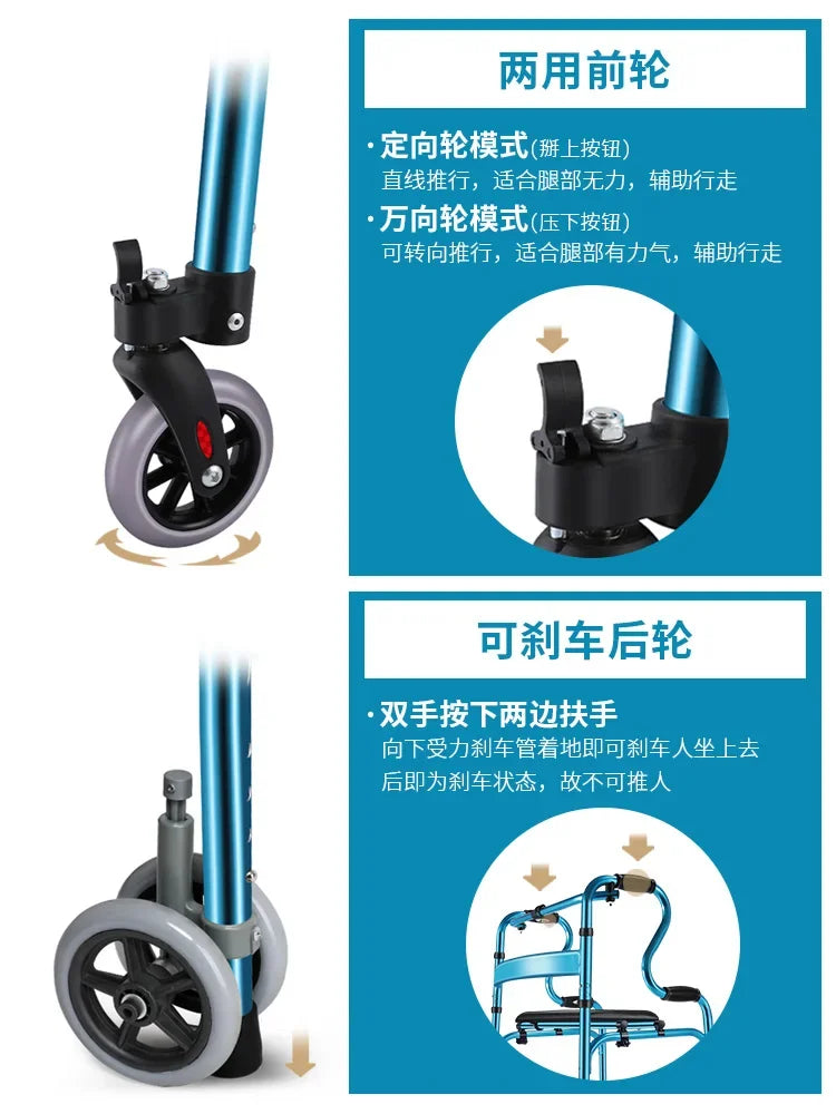 Aluminum Alloy Crutches for Elderly Anti-Skid Mobility Aids