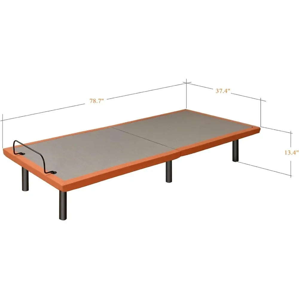Electric Beds Base with Massage, Wireless Remote, Ergonomic Foot