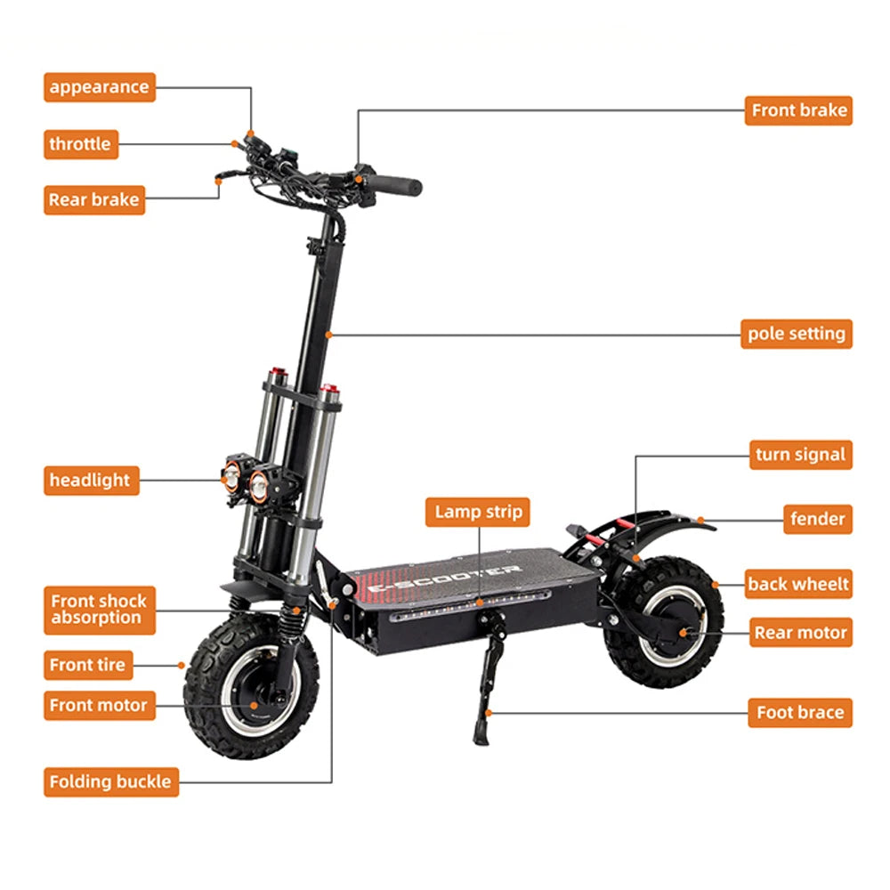Electric Scooter with Seat for Heavy Adults Motor Power