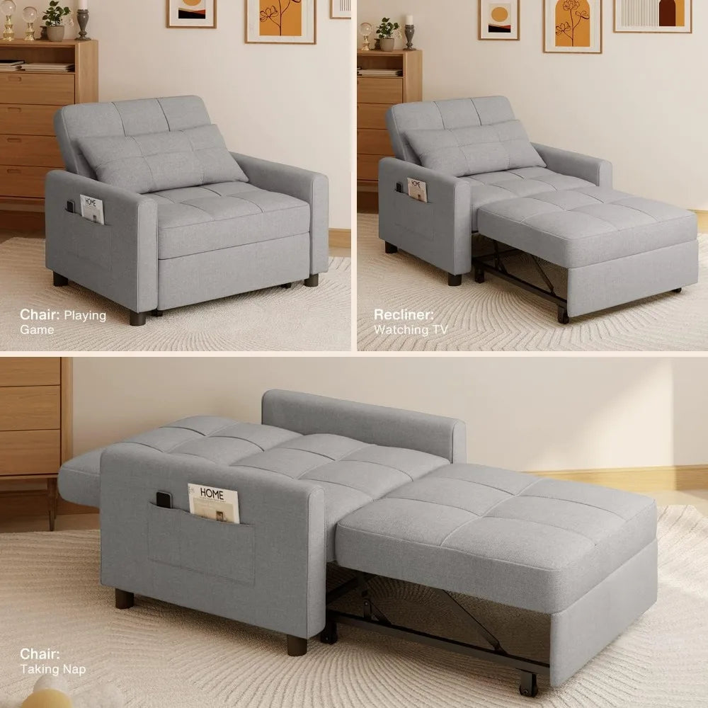 Chair Bed, Convertible Sofa Chair Sleeper Chair Pullout Mobility Beds