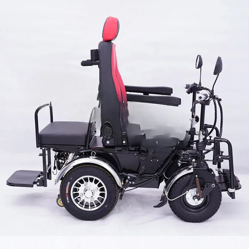 Electric wheelchair assisted walking, intelligent standing handle