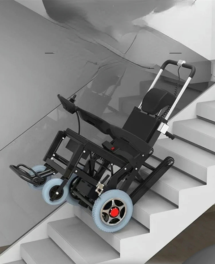 Electric stair climbing wheelchair for the elderly to go up and down