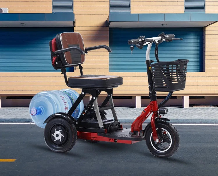 Motor cheap elderly enclosed foldable mobility electric tricycles