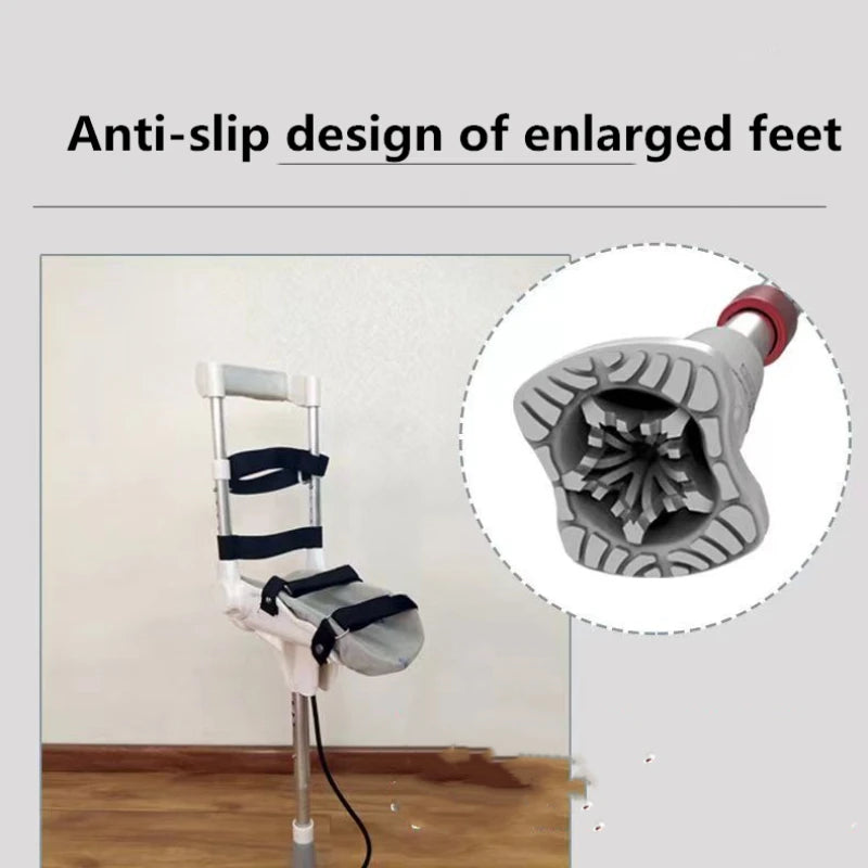 Support-Free Walking Aids Knee Crutch Walker Single-Leg