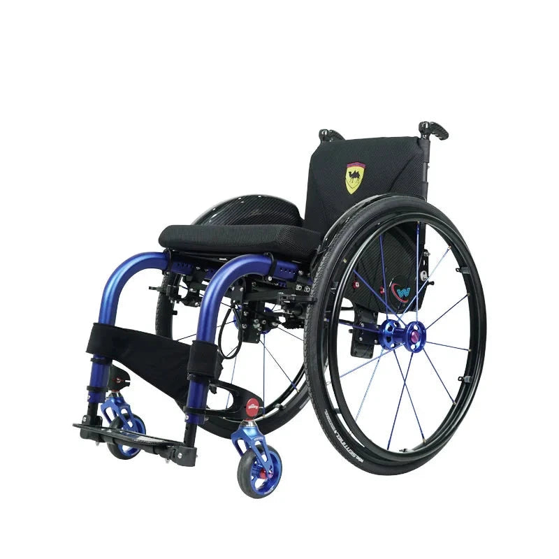 Aluminum ultra-light folding disabled manual sports wheelchair