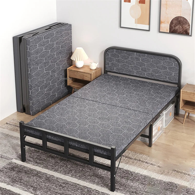 Folding Bed Single Home Simple Lunch Break Bed Iron Office