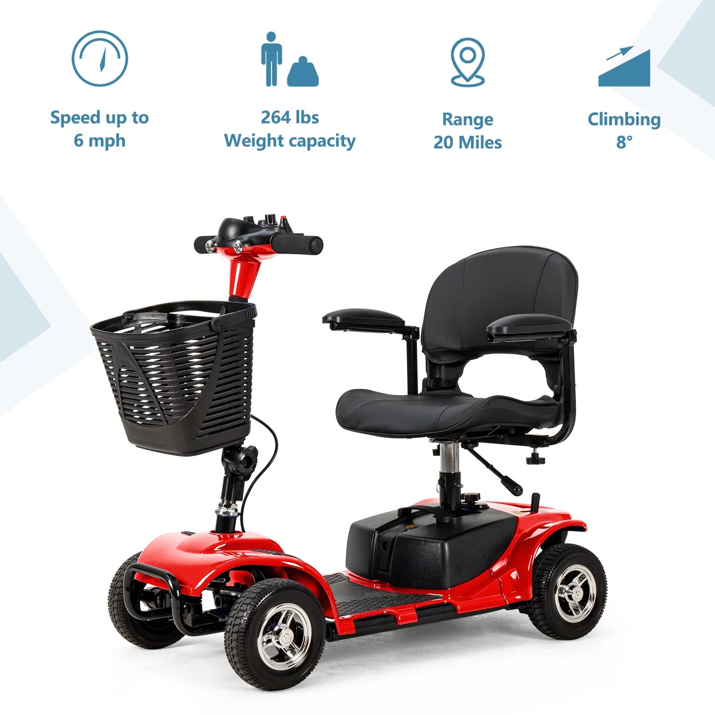 Mobility Scooter for Seniors Adults Electric Powered Wheelchair