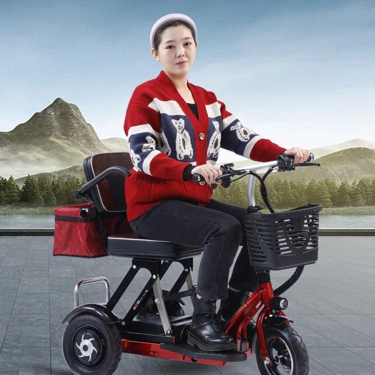 Motor cheap elderly enclosed foldable mobility electric tricycles
