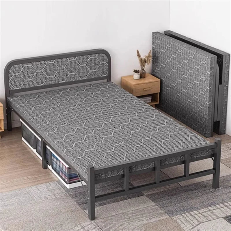 Folding Bed Single Home Simple Lunch Break Bed Iron Office
