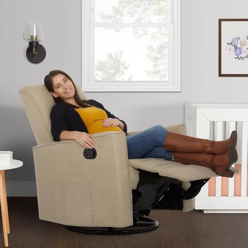 Seating Glider Swivel, Rocker, Recliner, Glider for Nursery in Fawn