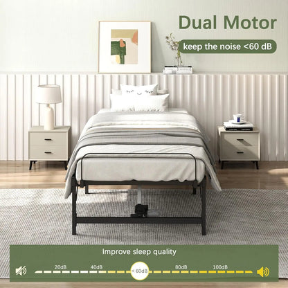 Electric Bed Base with Head and Foot Incline Low-Noise Motor