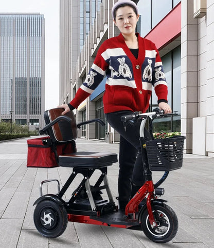 Motor cheap elderly enclosed foldable mobility electric tricycles
