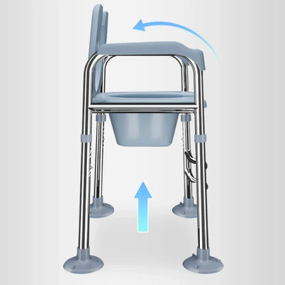 Toilet Booster Chair with Handrails Portable Elderly Toilet Seat