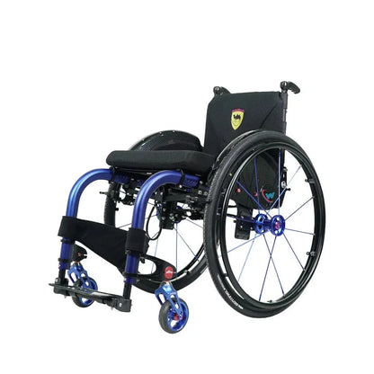 Aluminum ultra-light folding disabled manual sports wheelchair