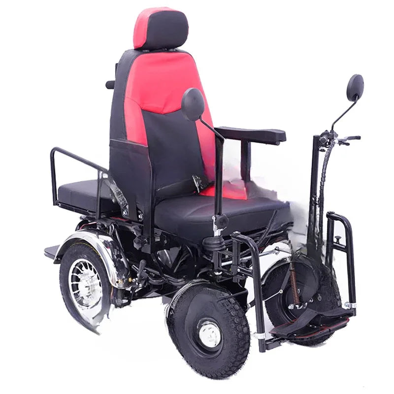 Electric wheelchair assisted walking, intelligent standing handle