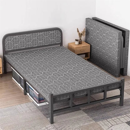 Folding Bed Single Home Simple Lunch Break Bed Iron Office