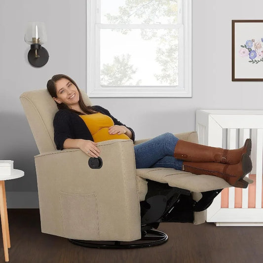Seating Glider Swivel, Rocker, Recliner, Glider for Nursery in Fawn
